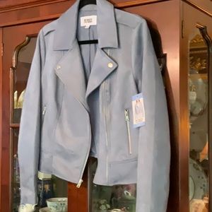 Steve Madden BB Dakota Faux Suede Moto Jacket Large